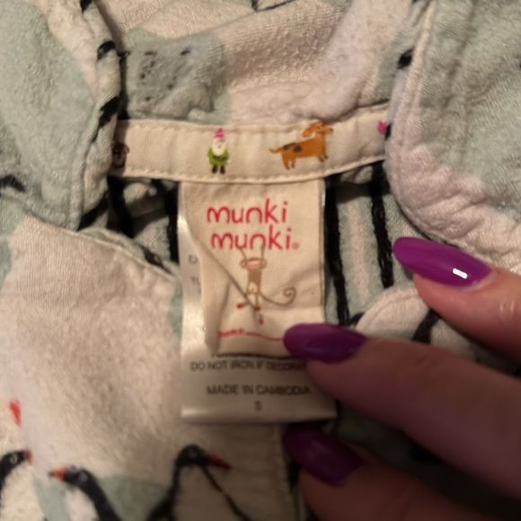 MUNKI MUNKI Penguins flannel Pajama set S - Picture 2 of 8